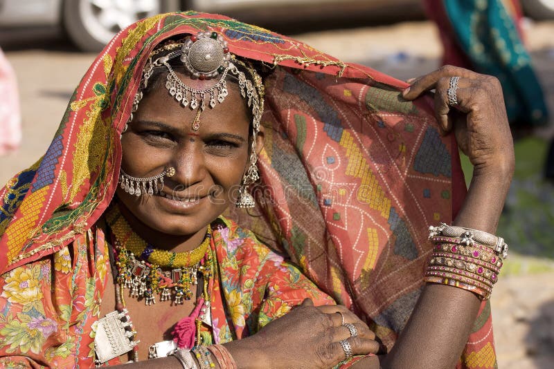 Portret India Rajasthani kobieta zdjęcia royalty free Portret India Rajasthani kobieta zdjęcia royalty free