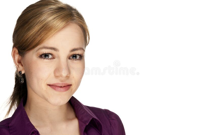 Portret młodej blondynki biznesowa kobieta zdjęcia royalty free Portret młodej blondynki biznesowa kobieta zdjęcia royalty free