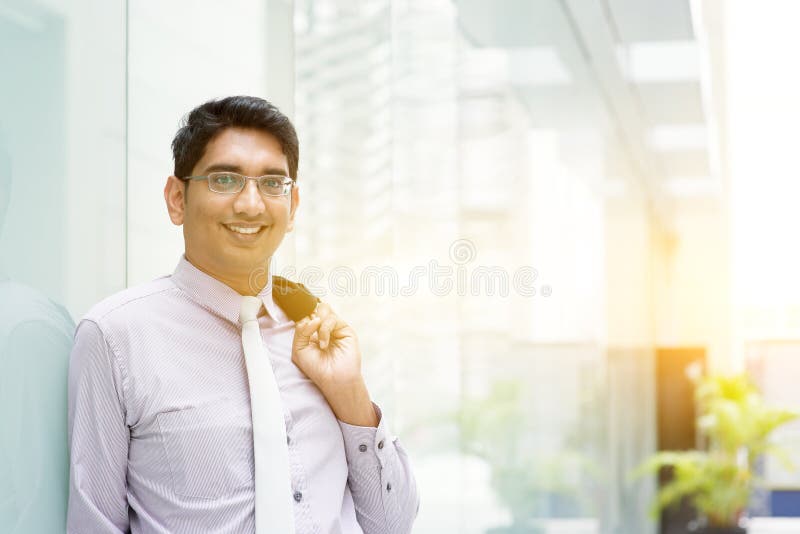 Portret portret pentru oamenii de afaceri asiatici indieni stock photography
