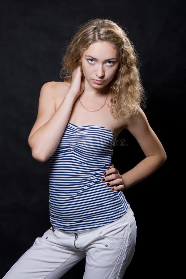 Portret piękna blondynka zdjęcia royalty free