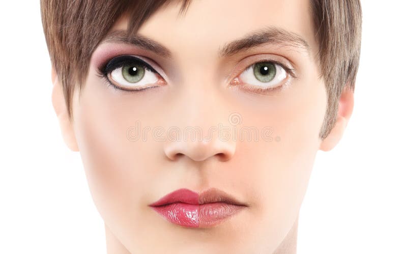 Portret przyrodniej kobiety przyrodni mężczyzna, androgyny pojęcie obraz royalty free Portret przyrodniej kobiety przyrodni mężczyzna, androgyny pojęcie obraz royalty free