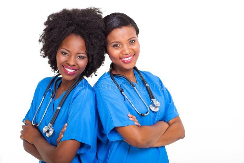 Młode afrykanin pielęgniarki