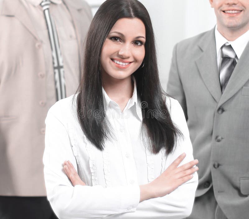 Portret udanego zespołu biznesowego w tle obrazy stock