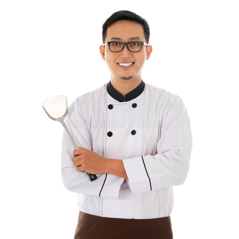 Portret van Aziatische chef-kok