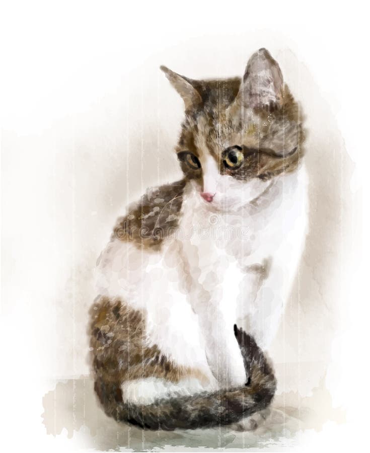 Portret van de kat vector illustratie Portret van de kat vector illustratie
