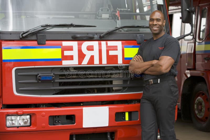 Portret van een brandbestrijder status