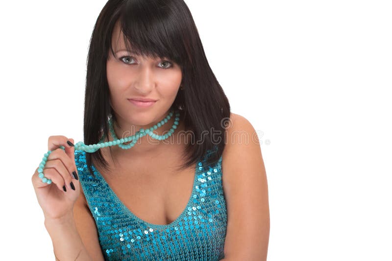Portret van een jonge mooie het flirten brunette stock afbeelding Portret van een jonge mooie het flirten brunette stock afbeelding