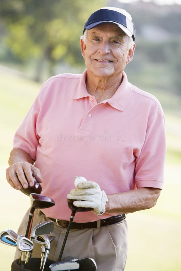 Portrait Of A senior Male Golfer. Portrait Of A senior Male Golfer