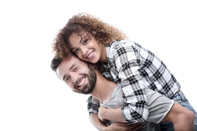 Portret van een vrolijk en gelukkig echtpaar stock foto Portret van een vrolijk en gelukkig echtpaar stock foto