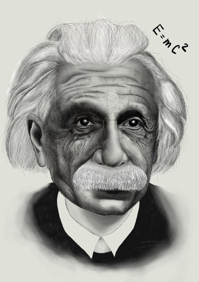Portret van Einstein stock illustratie Portret van Einstein stock illustratie