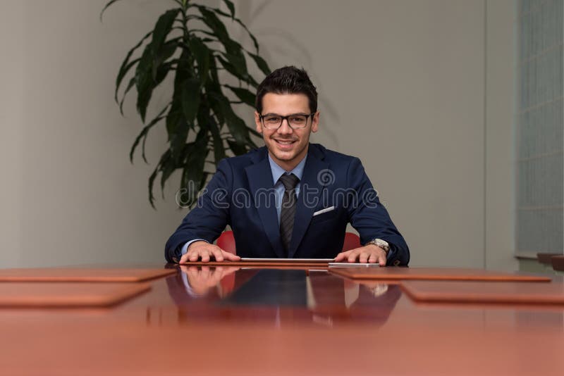 Portret van het knappe toevallige zakenman glimlachen royalty-vrije stock foto's Portret van het knappe toevallige zakenman glimlachen royalty-vrije stock foto's