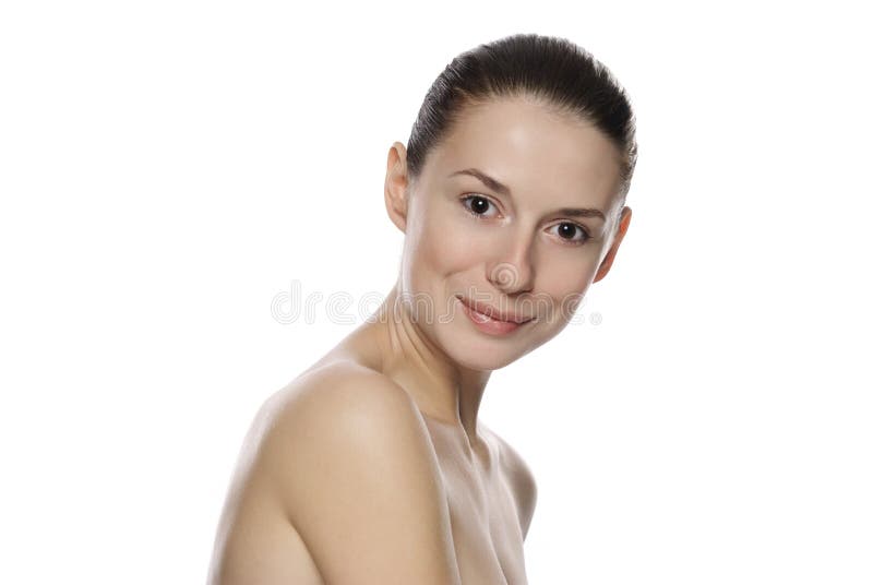 Portret van jonge mooie rustige vrouw royalty-vrije stock foto Portret van jonge mooie rustige vrouw royalty-vrije stock foto