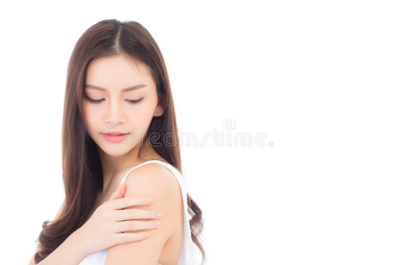 Download Portret Van Mooie Aziatische Vrouwenmake-up Van Schoonheidsmiddel Stock Afbeelding - Afbeelding bestaande uit comfort, geïsoleerd: 107704311