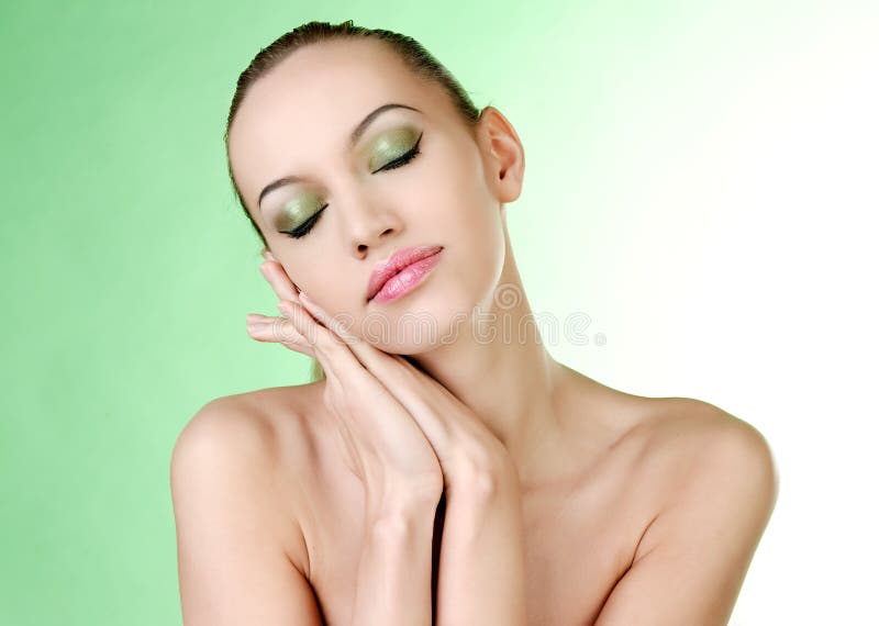 Portret van een vrouw stock afbeelding