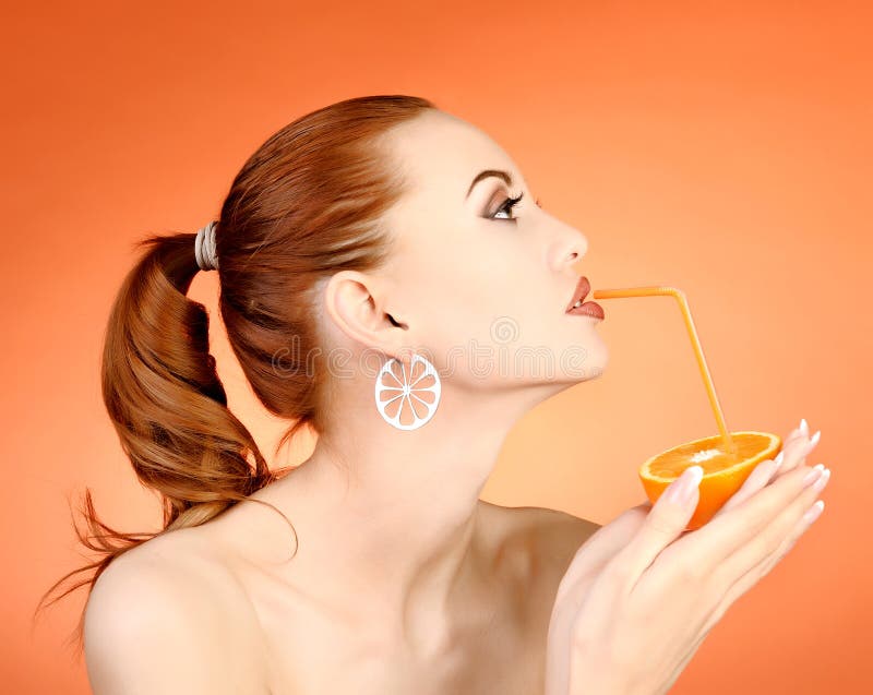 Portret van een vrouw stock fotografie