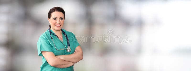 Portret van vrouwelijke arts stock fotografie