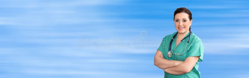 Portret van vrouwelijke arts stock fotografie