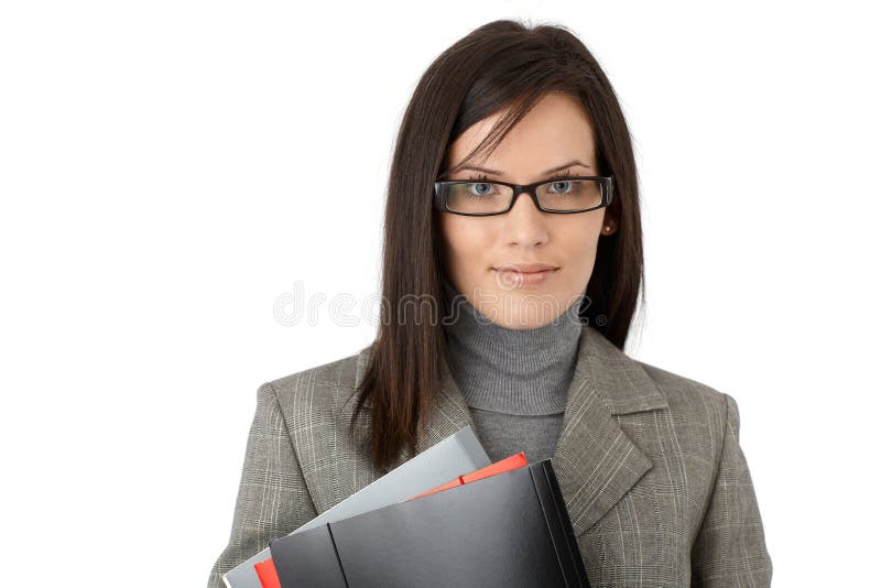 Portretul de afaceri al femeii încrezătoare stock photography