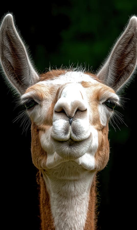 Portretul de închidere al unui lama cu o expresie amuzantă royalty free illustration