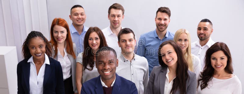 Portretul unei echipe de afaceri multietnice stock image