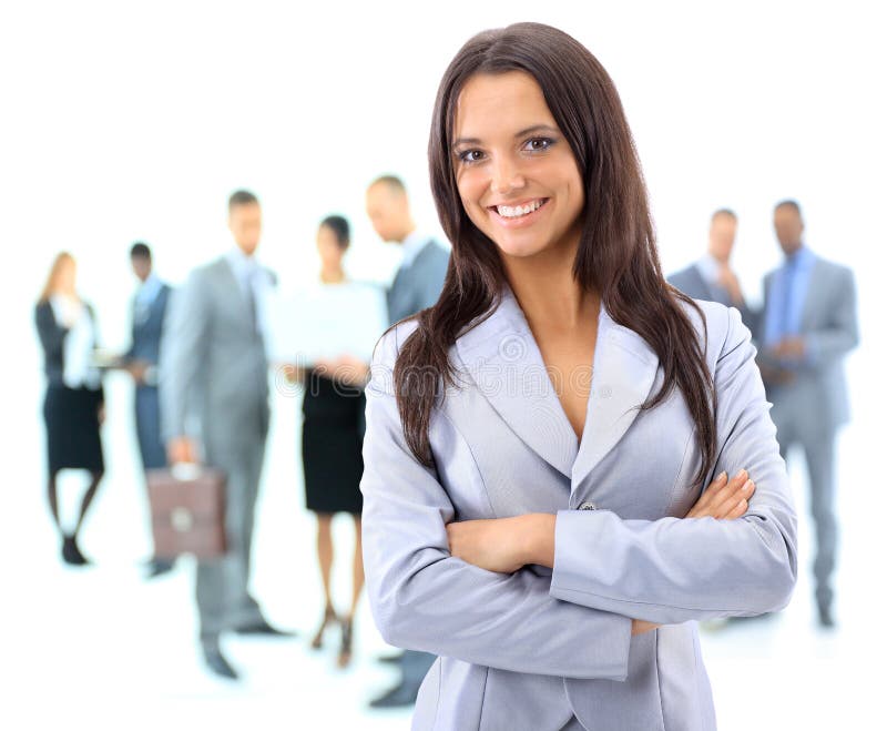 Portret van een jonge zakenvrouw royalty-vrije stock afbeelding