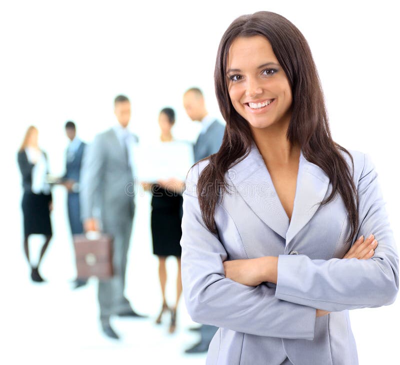 Portret van een jonge zakenvrouw royalty-vrije stock afbeelding