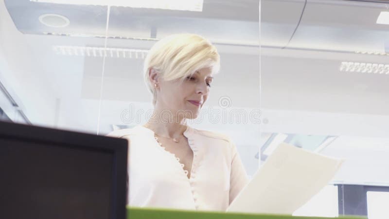 Porträt der älteren Geschäftsfrau lächelnd im Büro