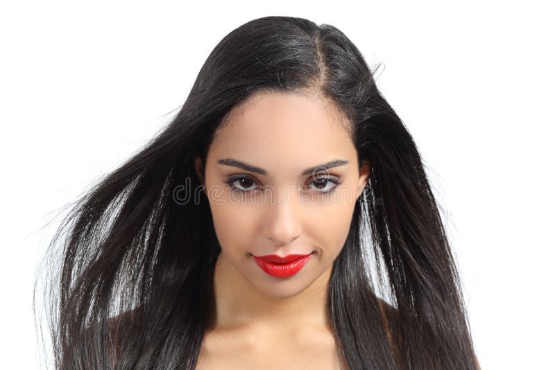 Porträt einer sexy Frau mit den roten Lippen stockfotos Porträt einer sexy Frau mit den roten Lippen stockfotos
