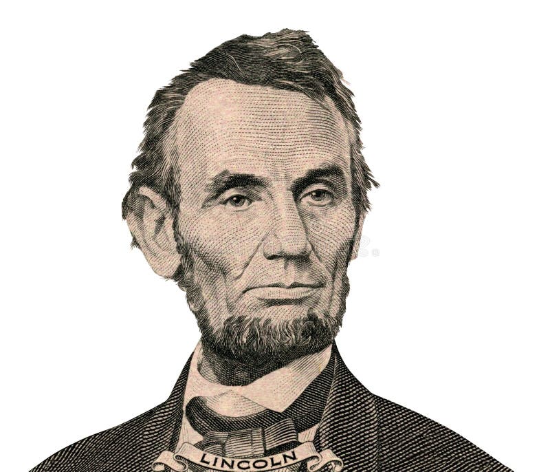 Porträt Präsidenten Abraham Lincoln (Beschneidungspfad)