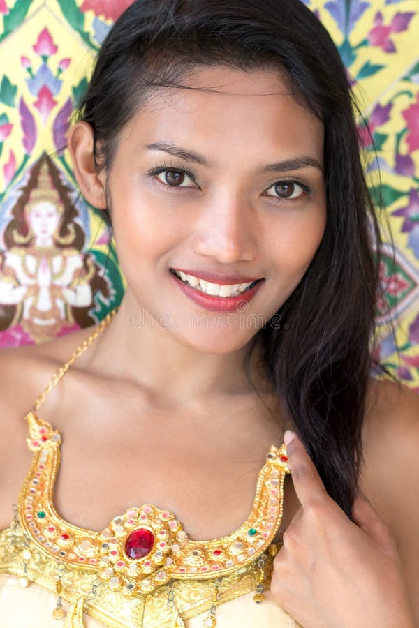 Porträt thailändischer Dame stockfotografie Porträt thailändischer Dame stockfotografie