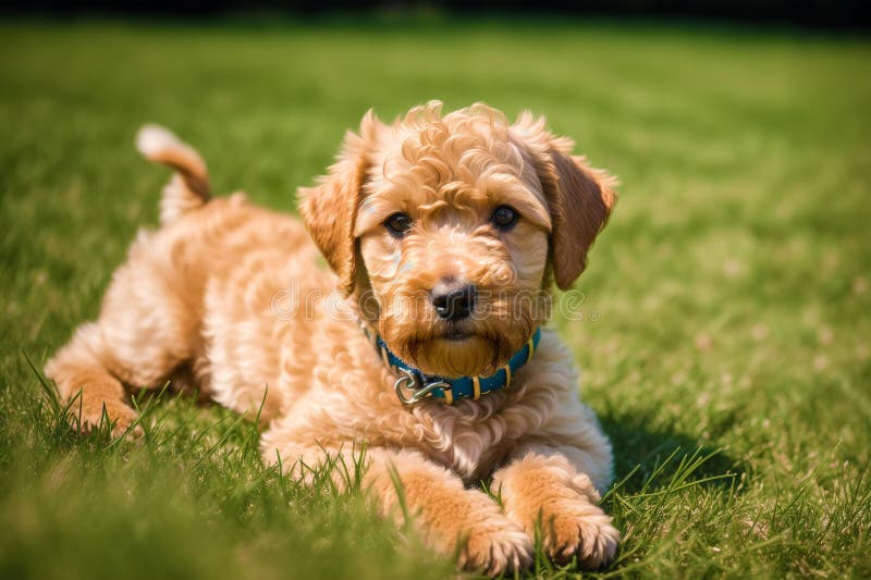Porträtt av en vacker, airedale-skräckhund i parken. generativ ai royaltyfri illustrationer