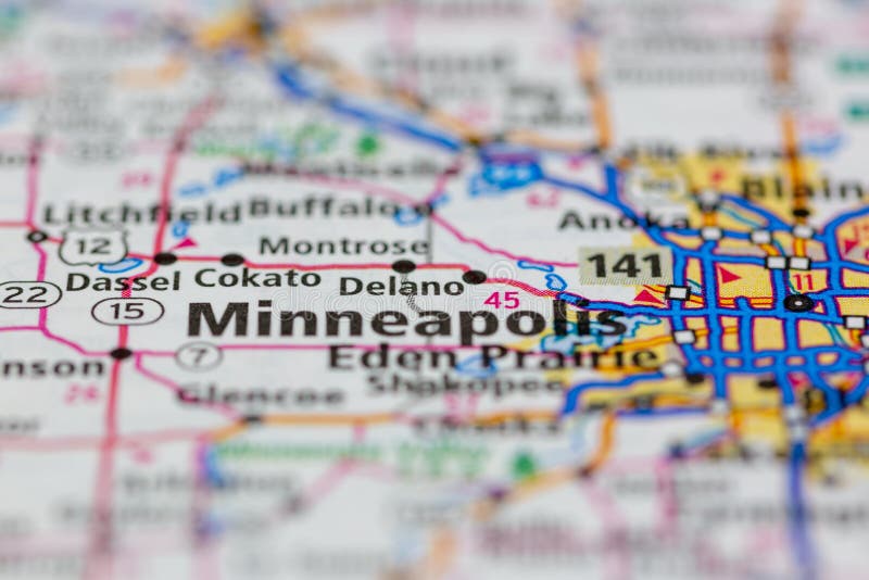 Map of minneapolis hi-res stock photography and images - Alamy