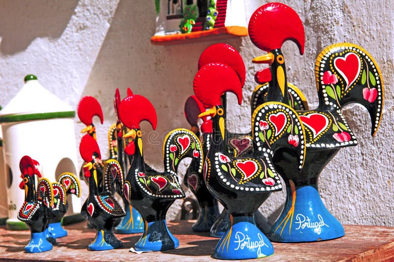 Portugal ; a ceramic rooster stock photo Portugal ; a ceramic rooster stock photo