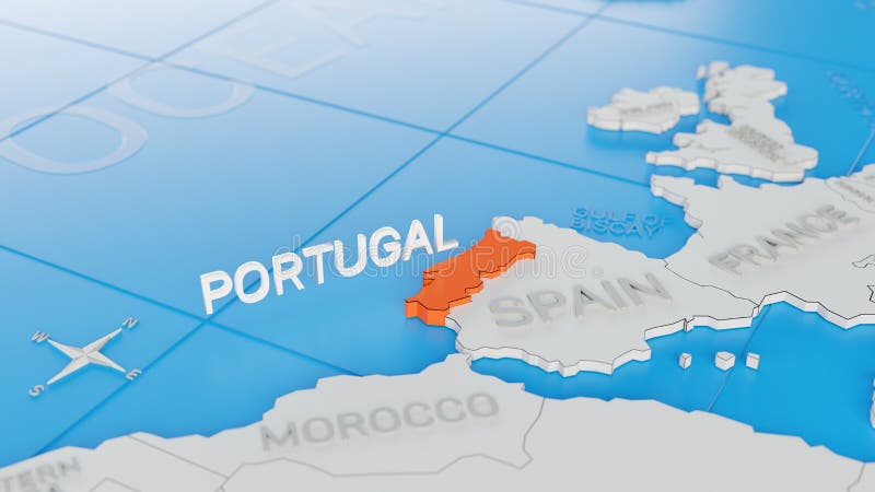 Mapa detalhado do país de Portugal Modelo 3D - TurboSquid 1105198