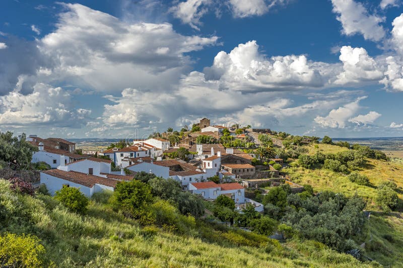 Portugal , the District of Evora . The green village of Monsaraz