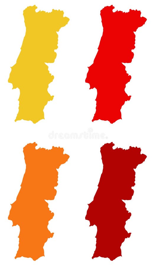 Portugal Map - Country on the Iberian Peninsula in Southwestern Europe  Stock Vector - Illustration of contour, territory: 120941215