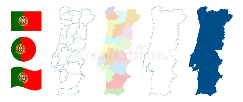 Portugal districts free map