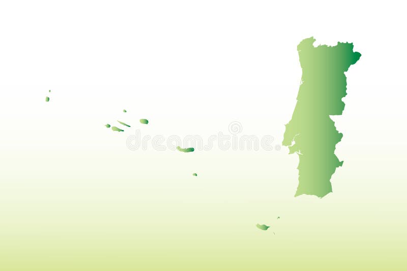 Free PSD  Light green watercolor map of portugal