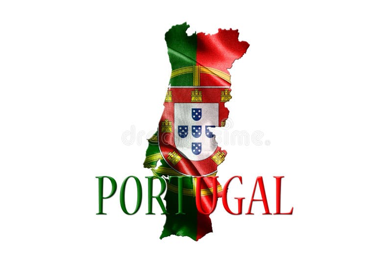 Three-dimensional map of Portugal on white background. 3d Stock Photo -  Alamy