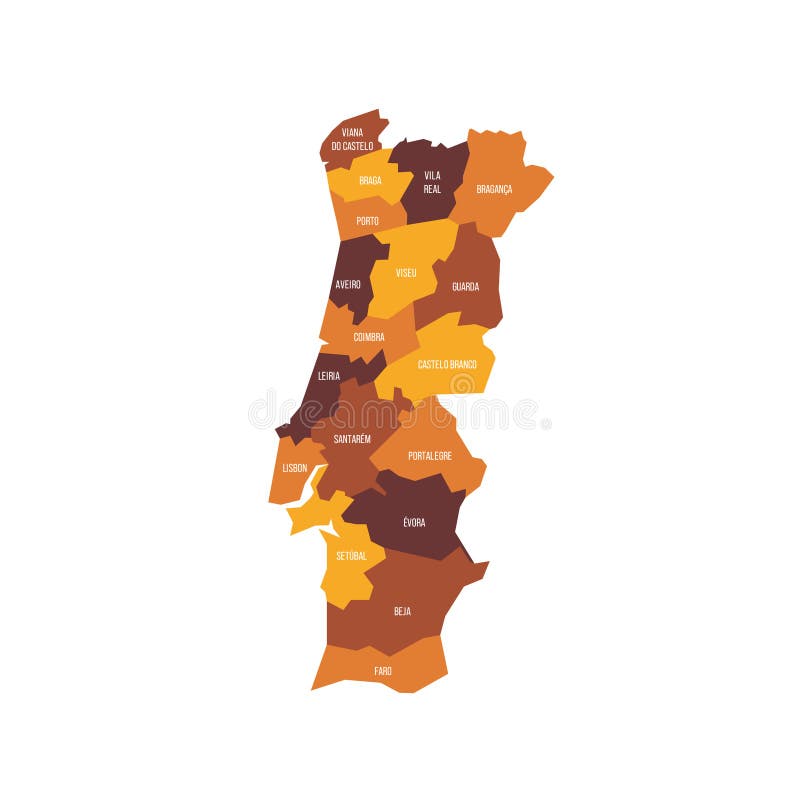 Portugal Map: Including Regions, Districts and Cities