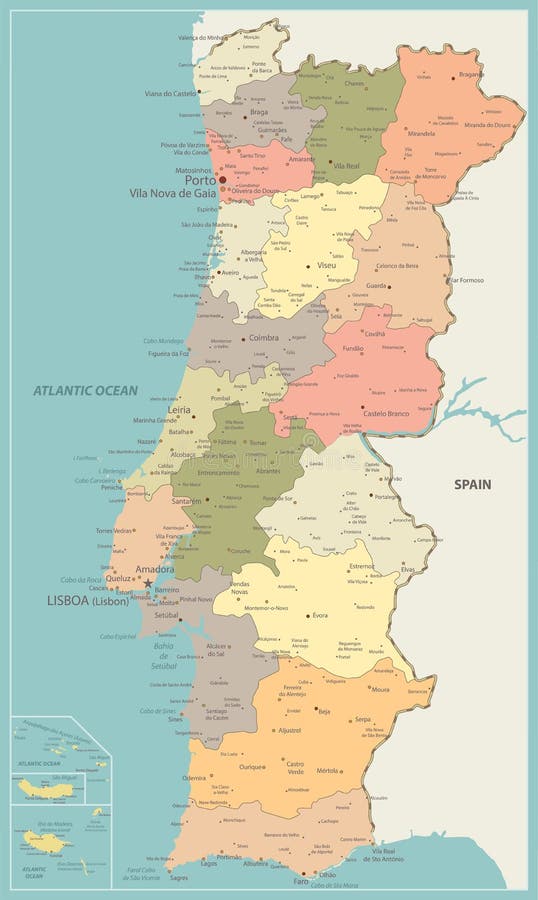 Mapa Político de Portugal