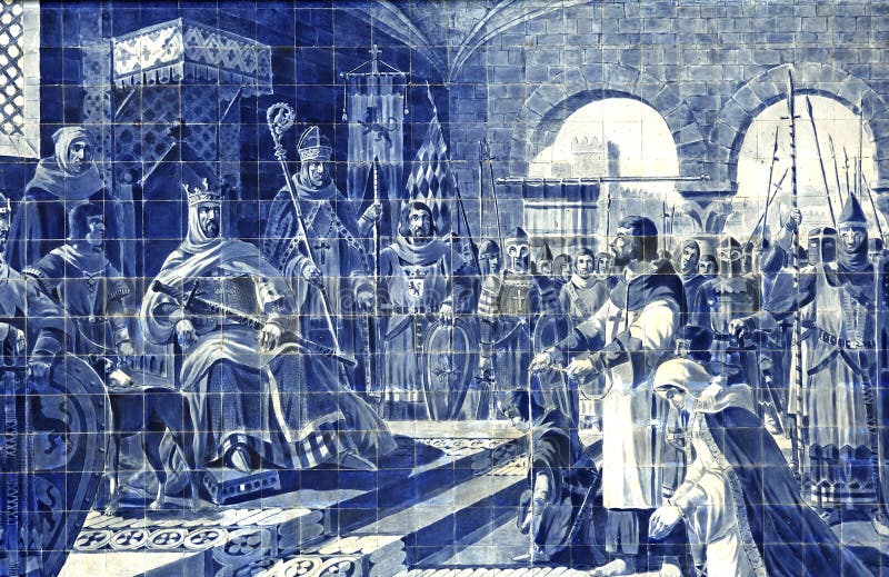 Portugal, Porto: Azulejo bij Sao Bento royalty-vrije stock foto Portugal, Porto: Azulejo bij Sao Bento royalty-vrije stock foto