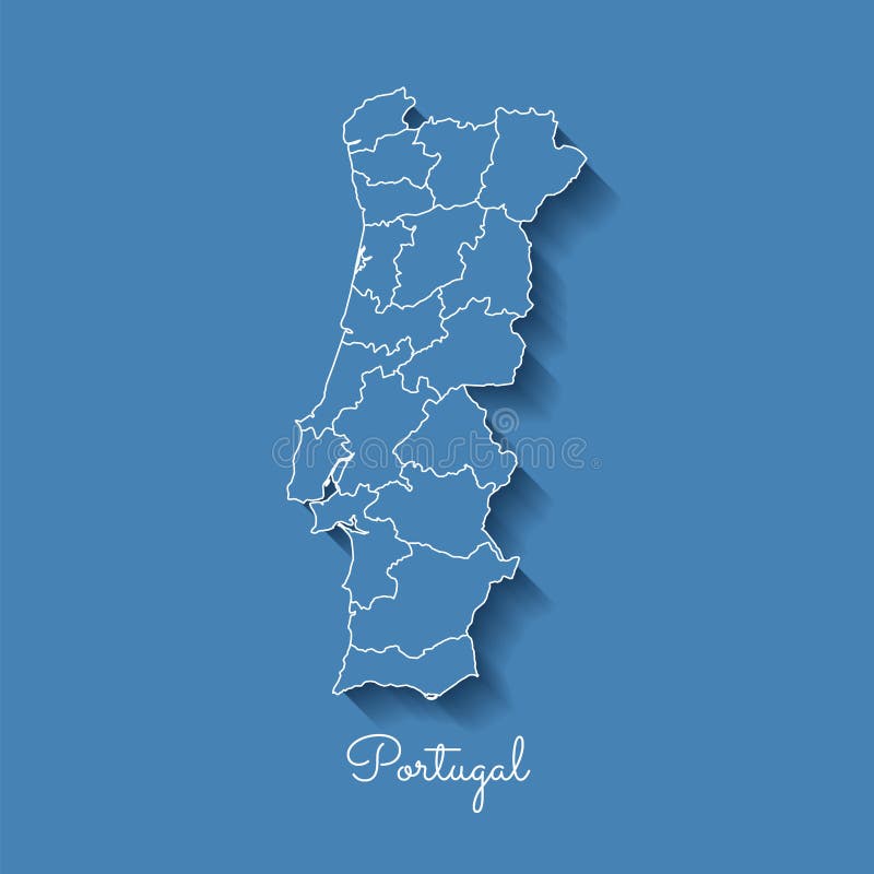 colorida Portugal mapa com regiões e a Principal cidades. vetor ilustração.  24398585 Vetor no Vecteezy