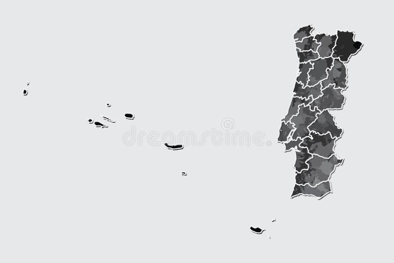 Premium Vector  Simple outline map of portugal with capital location