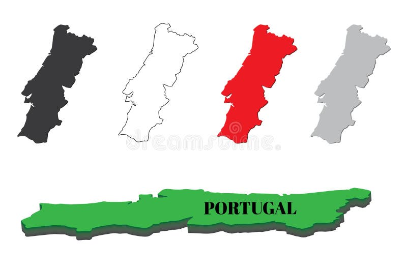 Mapa cinzento de Portugal (distritos em camadas separadas ) imagem vetorial  de chrupka© 86257284