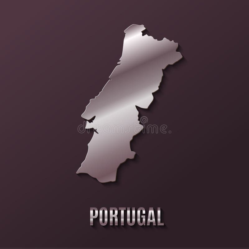 Mapa cinzento de Portugal (distritos em camadas separadas ) imagem vetorial  de chrupka© 86257284