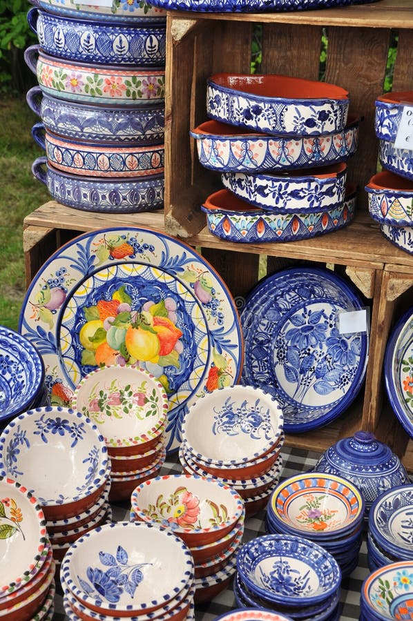 Portuguese ceramics stock image. Image of flowers, classic 25584353