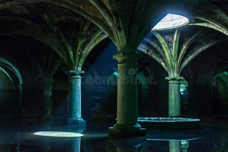 Portuguese Cistern. El Jadida Cistern, Morocco. Ancient European Historical Buildings in Morocco stock images Portuguese Cistern. El Jadida Cistern, Morocco. Ancient European Historical Buildings in Morocco stock images