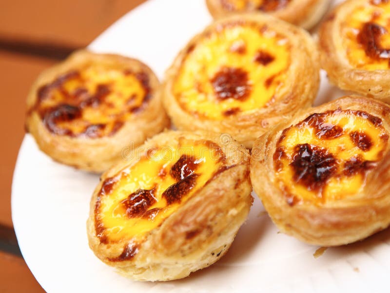 Portuguese egg tart stock image. Image of food, baked 21571773