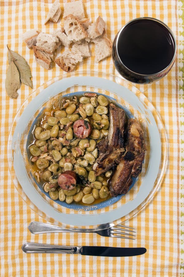 Portuguese faba beans meal